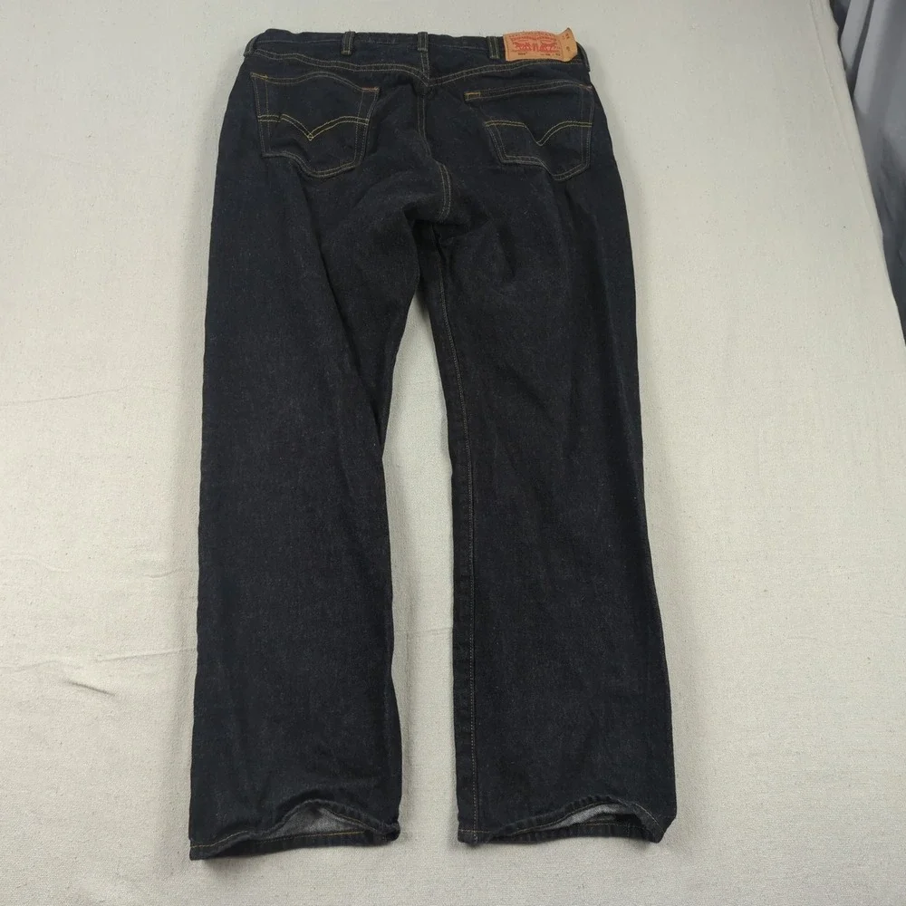 Levis 501 Jeans Mens‎ 38x32 Black Button Fly Western Faded Classic American